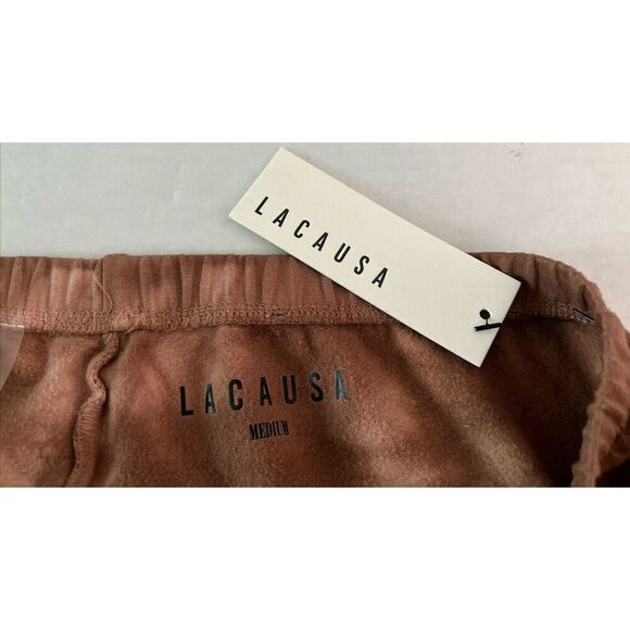 LACAUSA Anthropologie Women Sz Medium Jogger Pants Tie-Dye Brown Sweatpants NWT - Picture 6 of 10